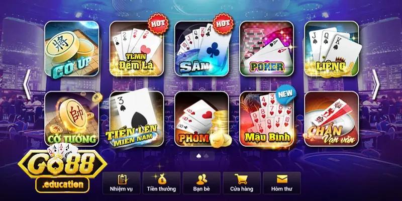 Vô vàn thể loại game bài tập hợp tại đây