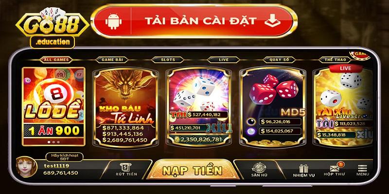 Hướng dẫn tải game bài Go88