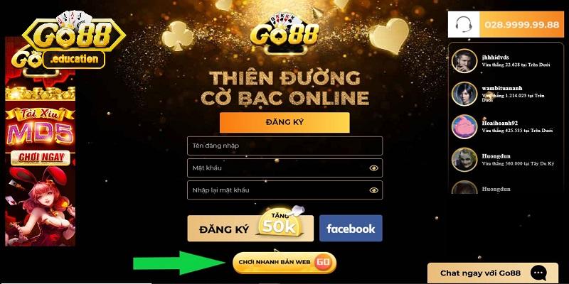 Cách thức đăng ký sau khi tải Go88 về ip