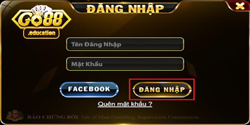 Sử dụng tính năng của cổng game "Quên tên đăng nhập"